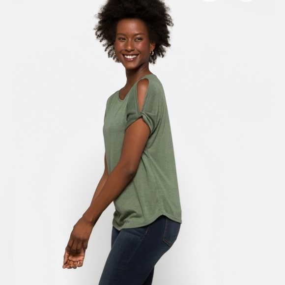 TWO COLETTE Romey Cold Shoulder Knit Tops. Both size Medium. - Picture 6 of 7